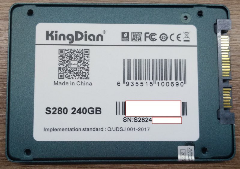 SSD накопитель KingDian S280 240GB, очередной редакции
