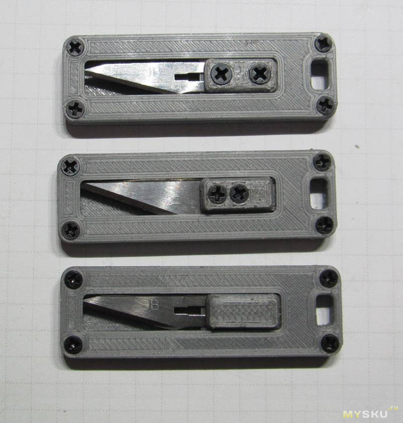 Мелконожик на лезвиях от хирургического скальпеля или "модельного" ножа. Печатаем на 3Д принтере. Микрообзор.