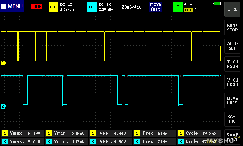 Сенсорный двухканальный портативный осциллограф Daniu ADS1013D. Взгляд автодиагноста