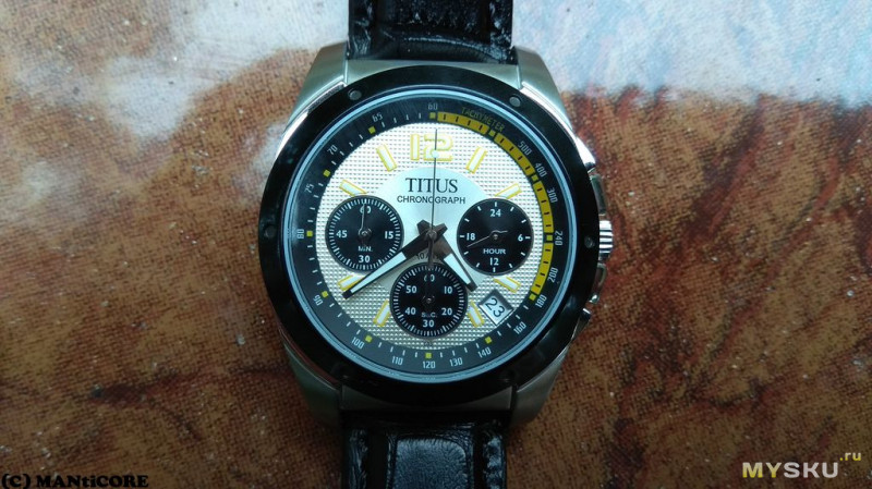 Часы Titus с хронографом. Последствия кварцевого кризиса.