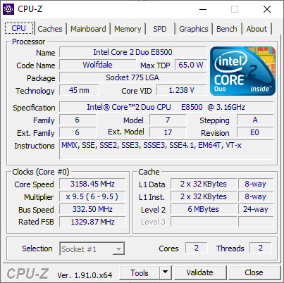 Экономичный апгрейд старого компьютера за триста рублей - Intel Core2 Duo E8500