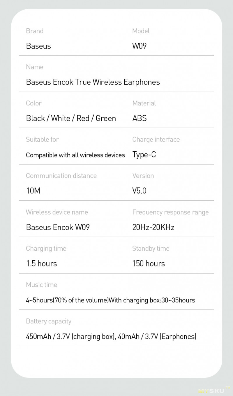 Скидка на наушники Baseus W09 TWS (отдают за 20$)