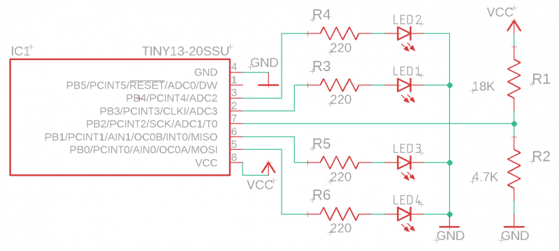 Схема индикатора тока заряда