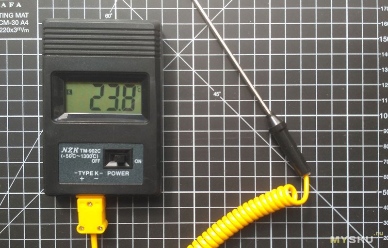 Цифровой термометр Tm-902c с пределами измерения от -50 до 1300 градусов