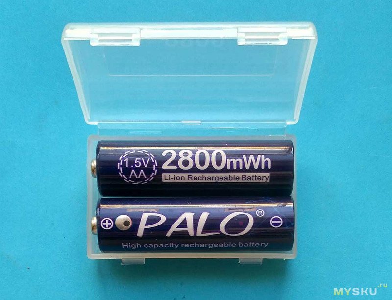 Аккумуляторы Palo формата АА 1.5 вольта.
