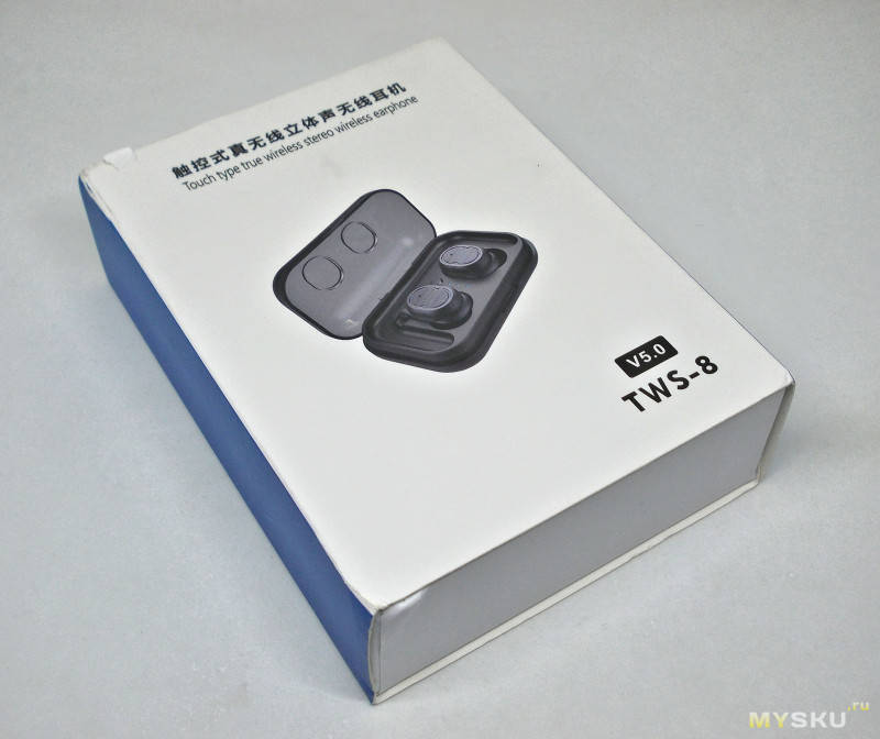 Bluetooth стерео гарнитура с зарядным боксом TWS-8