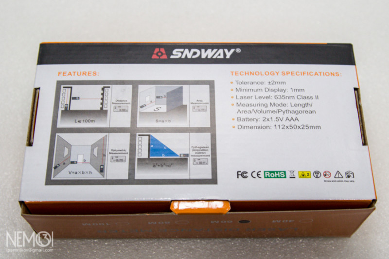 Электронный лазерный дальномер SNDWAY SW-T60. Разрушаем мифы