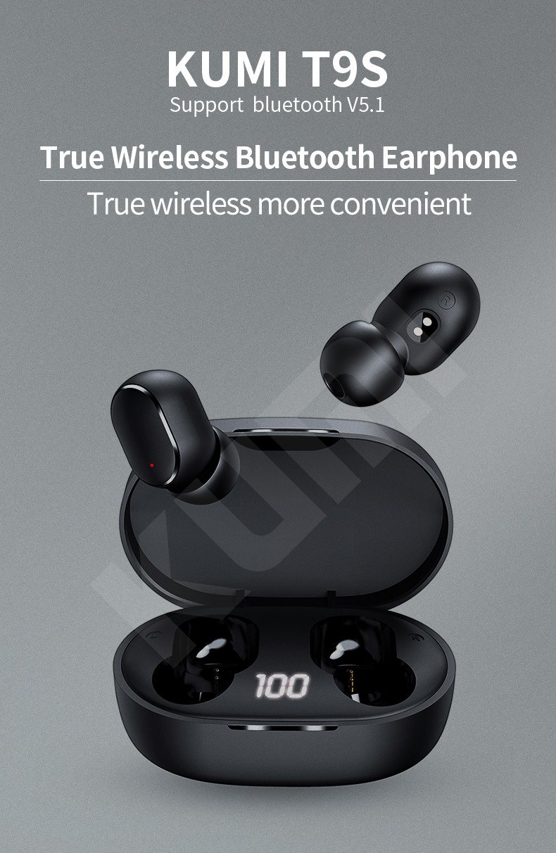 TWS наушники KUMI T9S (Bluetooth 5.1) Цена 9.84$ с купоном