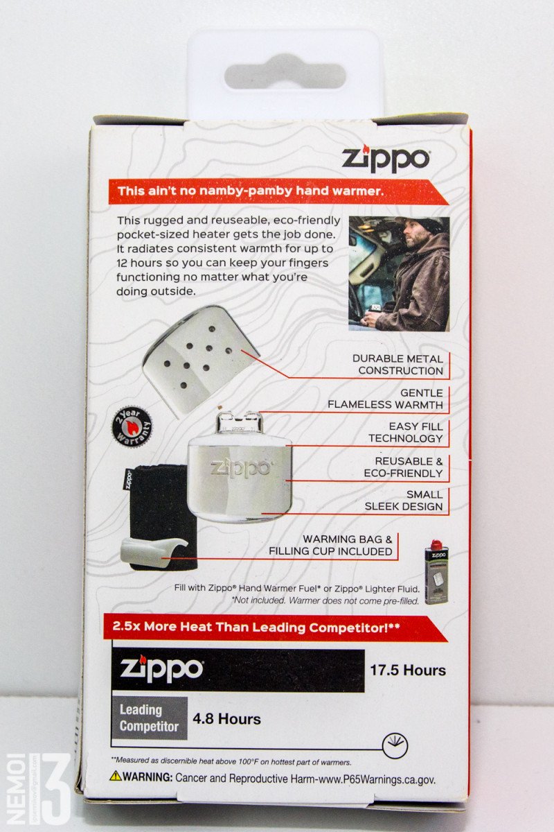 Оргинальная карманная каталитическая грелка Zippo. 12 часов тепла и комфорта