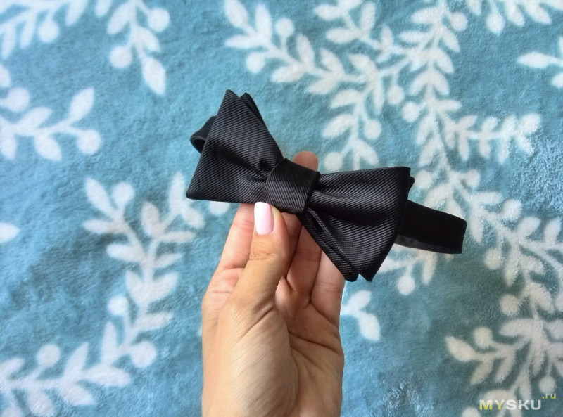 Черный завязывающийся свадебный галстук-бабочка ASOS DESIGN