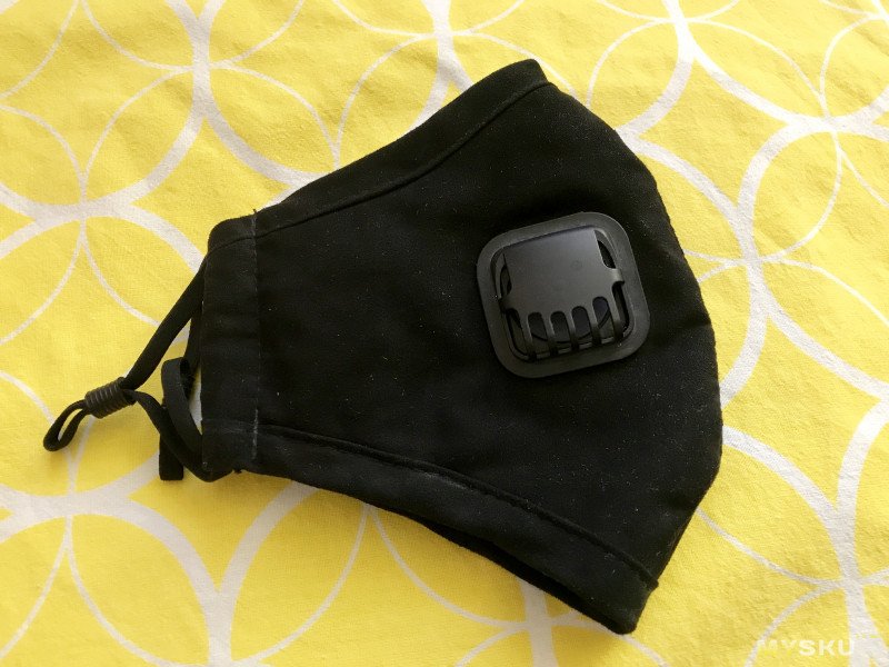 Хлопковая маска со сменными одноразовыми угольными фильтрами KN95 (PM2.5)
