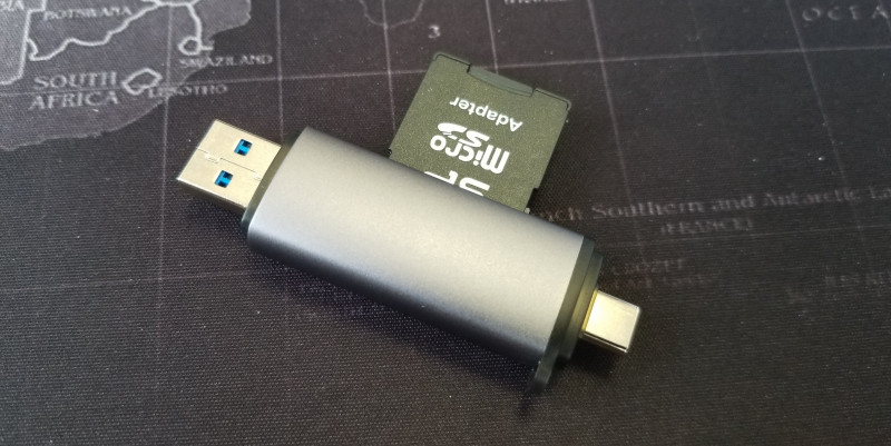 OTG-USB 3.0 кардридер SD/MicroSD с целью резервного/мобильного доступа к картам памяти