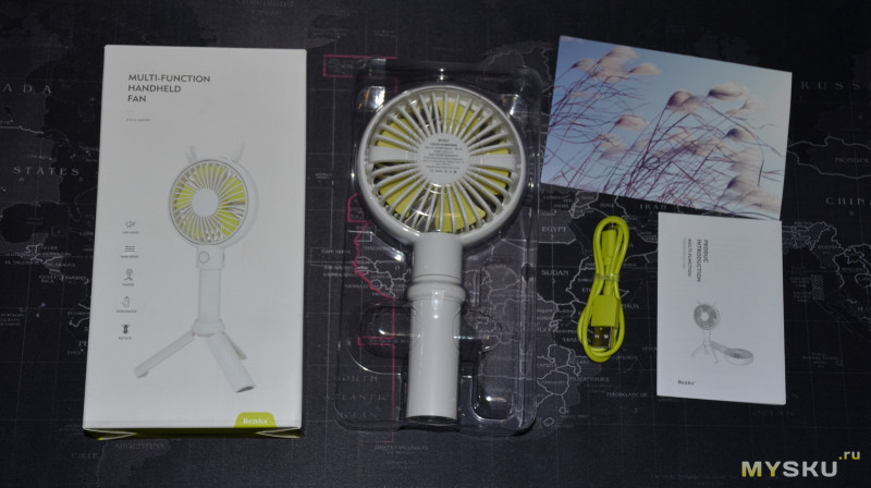 Портативный автономный вентилятор Benks Mini Fan (3350mAh)