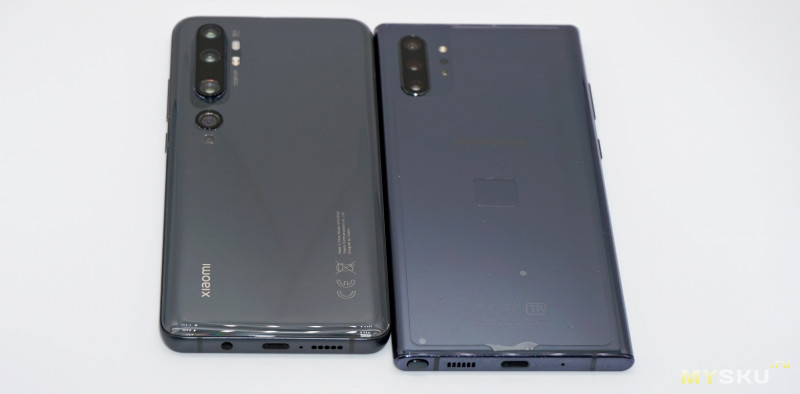Сравнение двух смартфонов Note 10:  Xiaomi Mi против Samsung Galaxy
