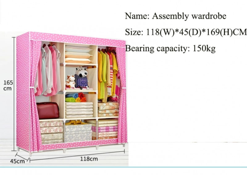 Два купона на шкаф для одежды, сборно-разборный, с чехлом (118х45х169 см за $28.66)