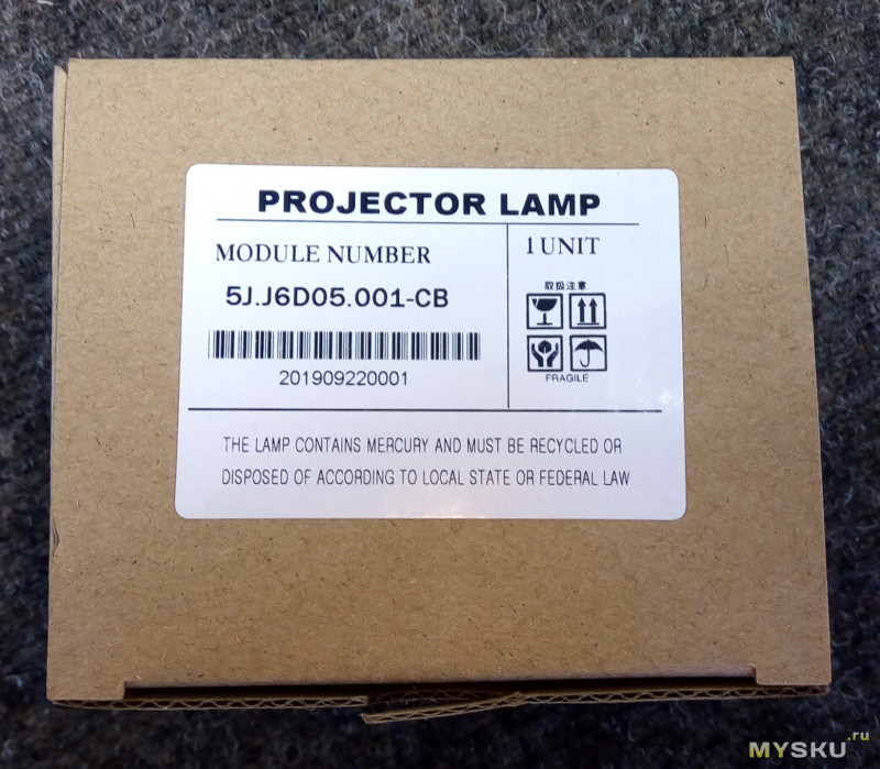 Замена лампы на проекторе Benq mx503