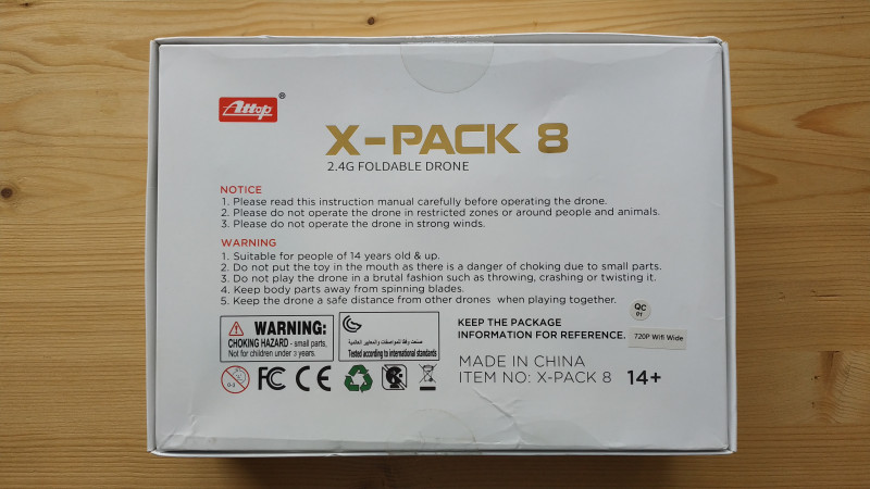 Attop X-Pack 8 - складной квадрокоптер с неплохой камерой