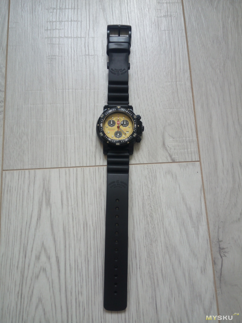 Яркие дайверские часы CX Swiss Military SEEWOLF I SCUBA NERO