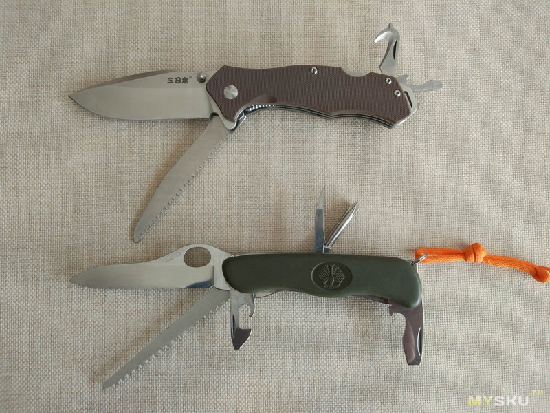 Многопредметный нож-флиппер Sanrenmu 9019 и его сравнение с Victorinox