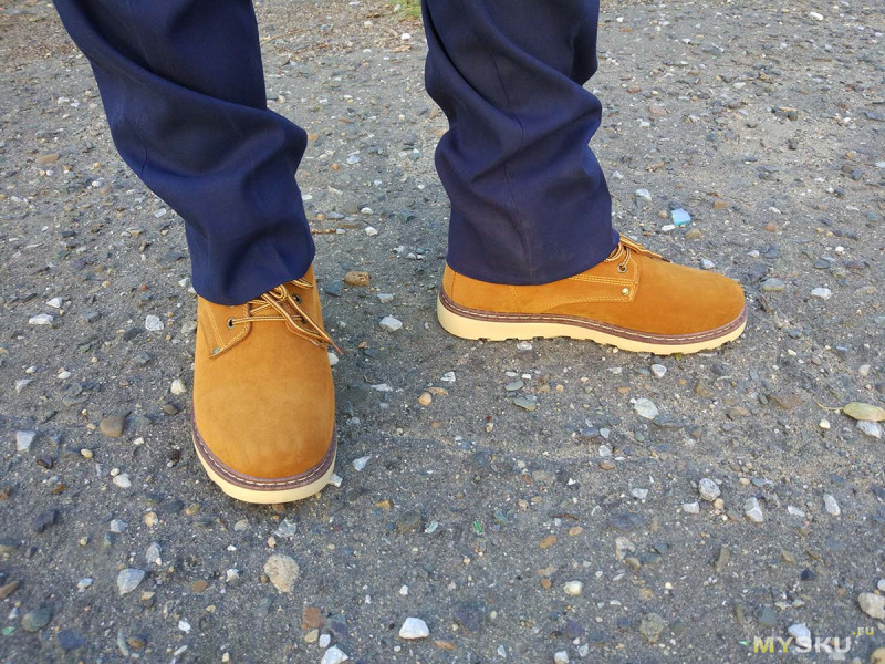 Желтые замшевые ботинки Kailong 2016