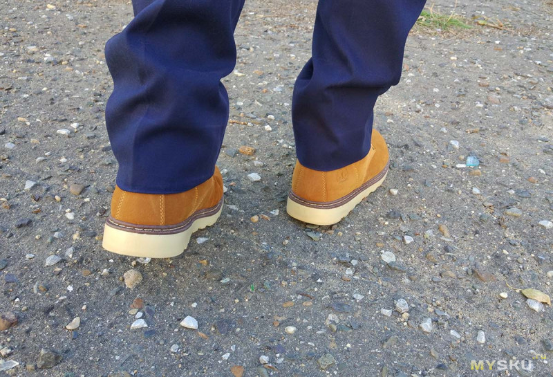 Желтые замшевые ботинки Kailong 2016