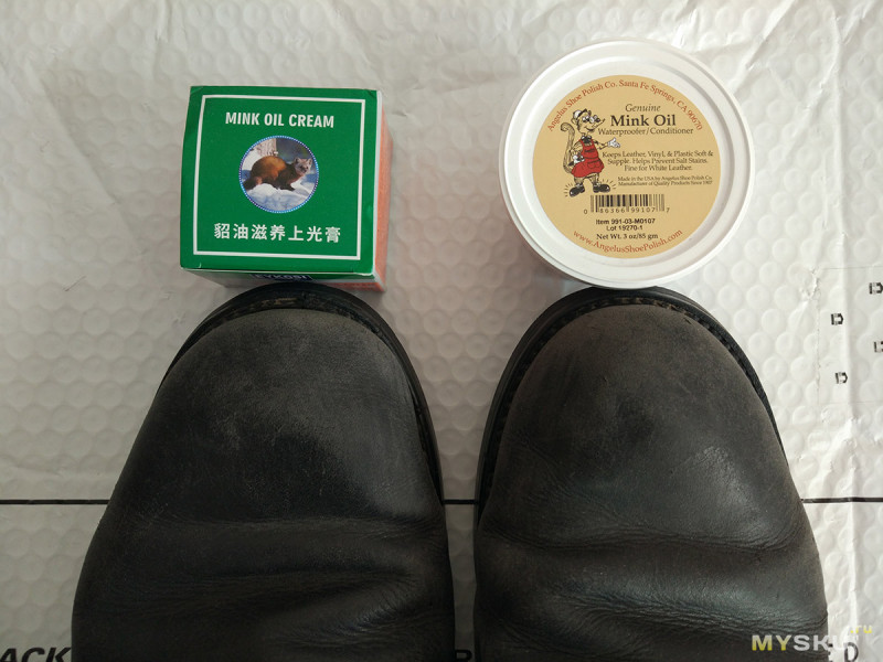 Обувной крем с маслом норки. Сравниваем Angelus из США и Eykosi из Китая
