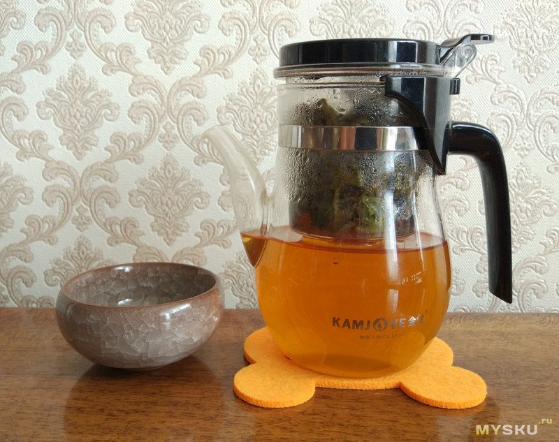Чашка для чая с эффектом «ледяные трещины» и объемными рыбками на дне
