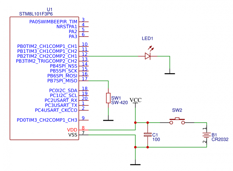Модификация новогоднего декоративного светильника с помощью микроконтроллера STM8L