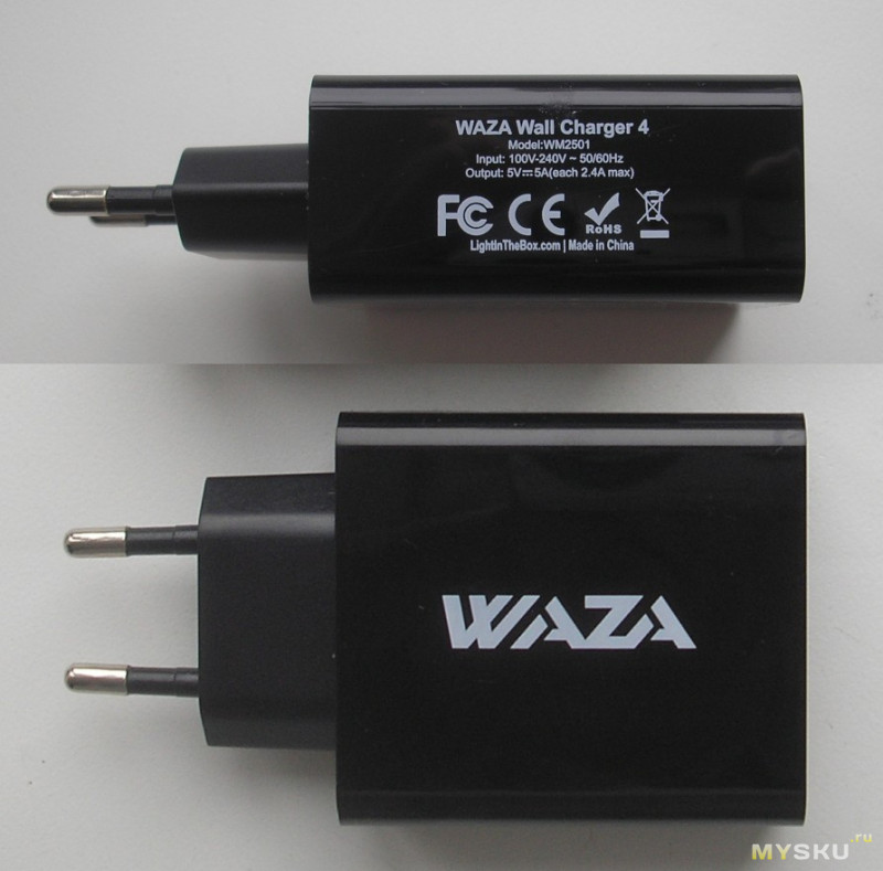 WAZA  WM2501 -  USB зарядка на 25 Вт с 4 портами