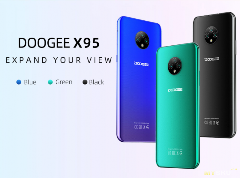 Обзор бюджетного смартфона Doogee X95 (2/16GB), 6.5" на MT6737V с аккумулятором на 4350mAh.