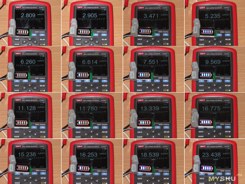 Индикатор напряжения для сборок литевых батарей 1-7S