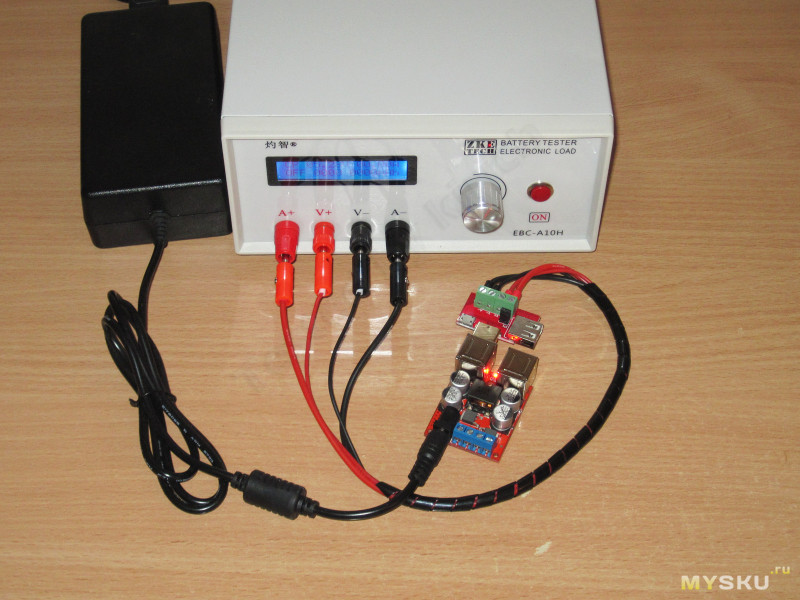 Адаптер к электронной нагрузке для тестирования источников питания с USB выходом