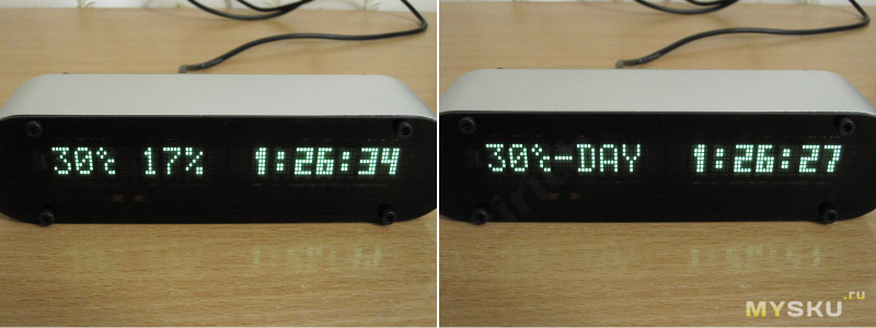 Настольные часы с VFD дисплеем и синхронизацией по WiFi