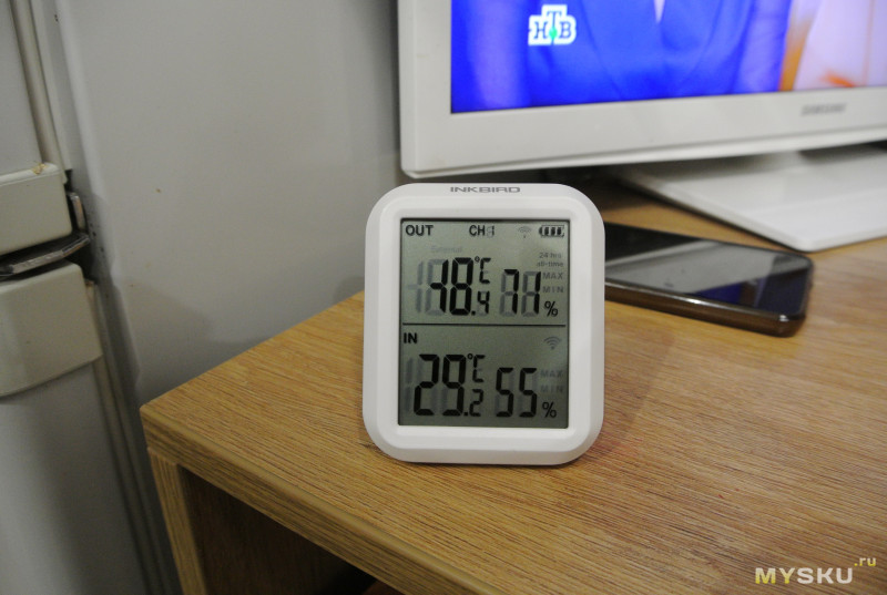 Термометр Inkbird ITH-20R1 с внешним модулем. А какая погода в вашем холодильнике?