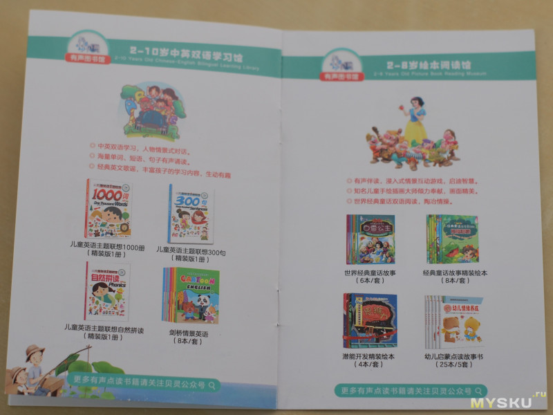 Говорящая ручка для обучения детей Китайскому и Английскому языкам Beiling B01