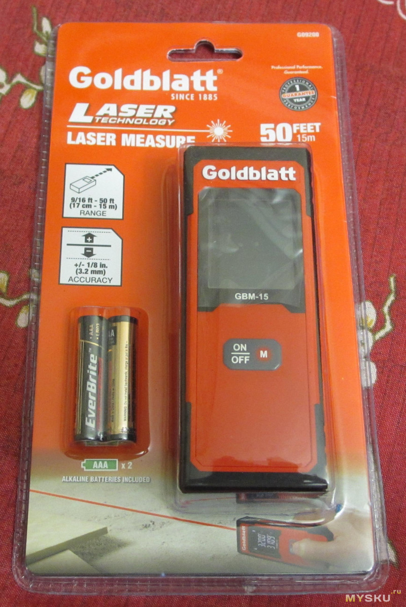 Лазерный дальномер GOLDBLATT GBM-15