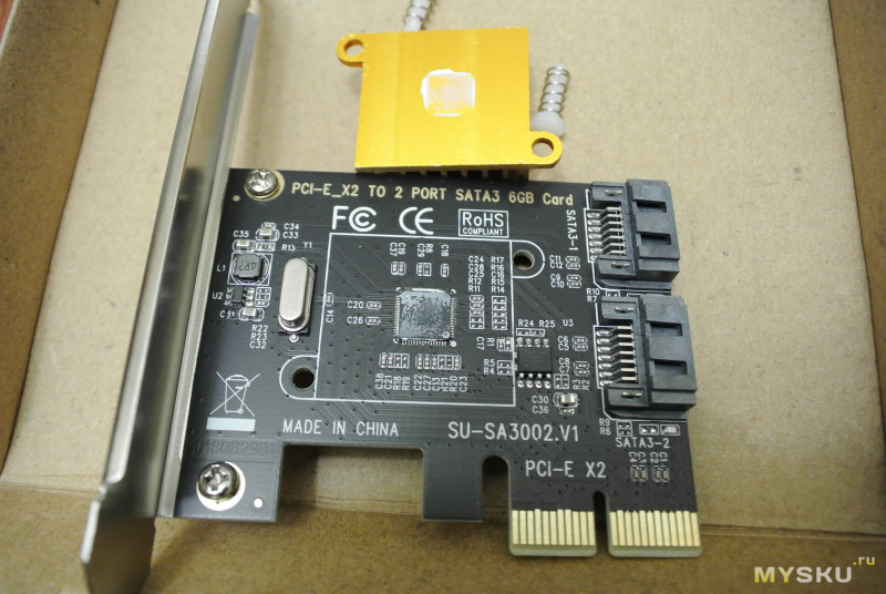 2-port sata600 pcie 2.0 x2 контроллер на asm1062