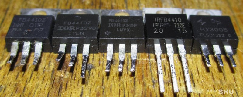Поддельные транзисторы IRFB4410Z.