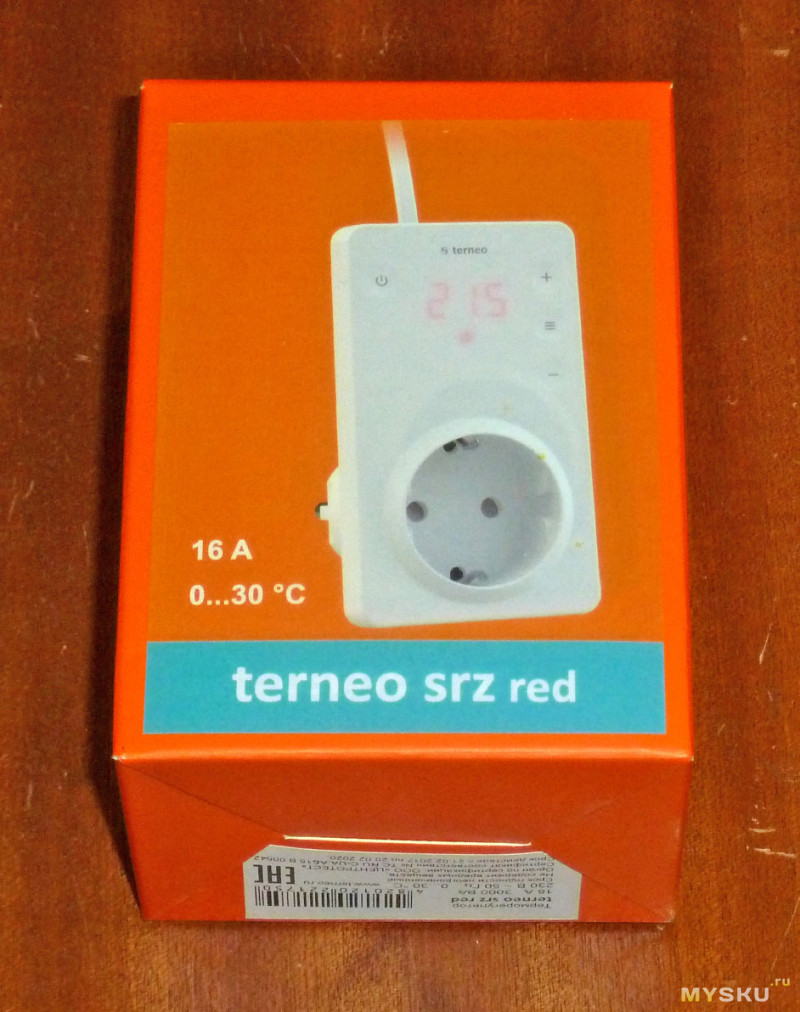 Термостат розеточный с сенсорным управлением terneo srz red