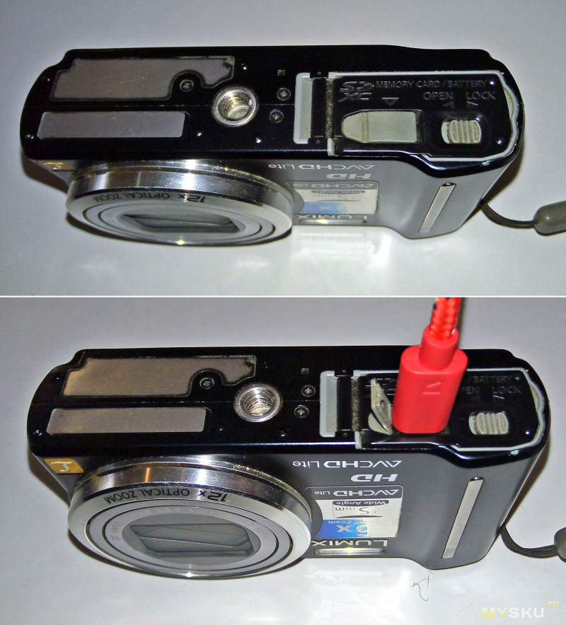 Аккумуляторы DMW-BCG10E для фотоаппарата Panasonic DMC-TZ10 + внешнее питание