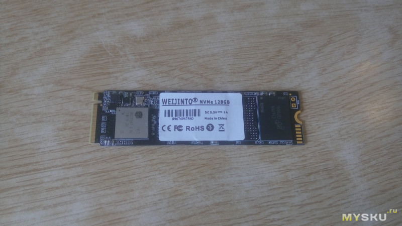 NVME SSD от Weijinto на 128Гб - cамый дешевый nvme'шник на момент покупки