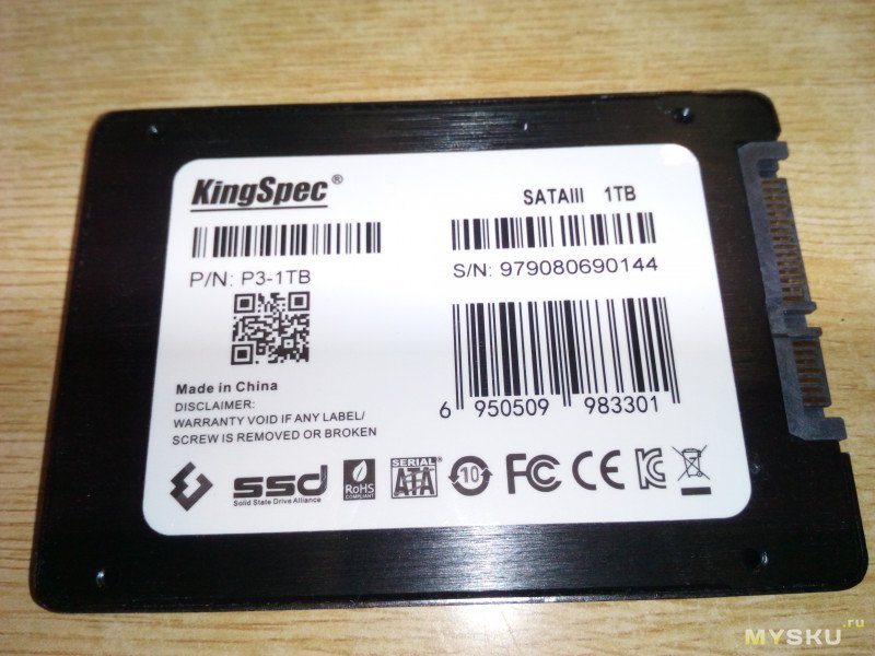 SSD Kingspec P3 на 1Тб - памяти много не бывает