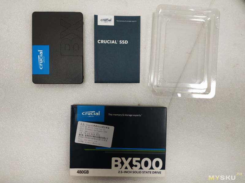 Обзор SSD от JD, Crucial BX500 на 480Gb