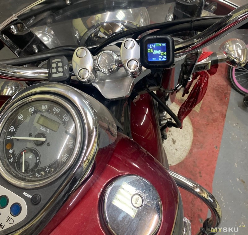 Система контроля давления в шинах для мотоциклов - удобно для мото путешествий