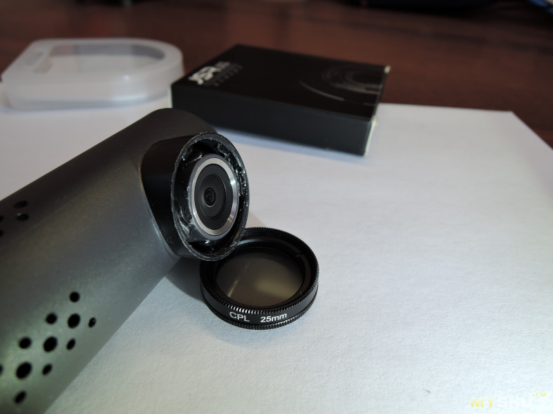 CPL фильтр 25 мм и его инсталляция (колхозинг) на видеорегистратор Xiaomi 70 Mai