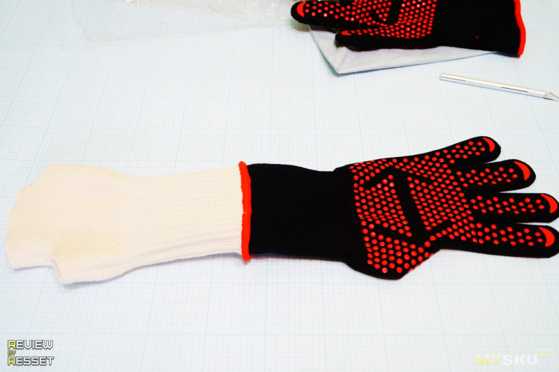 Термостойкие перчатки с порогом в 500°C.