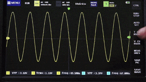 Осциллограф FNIRSI-1013D с двумя каналами по 100МГц