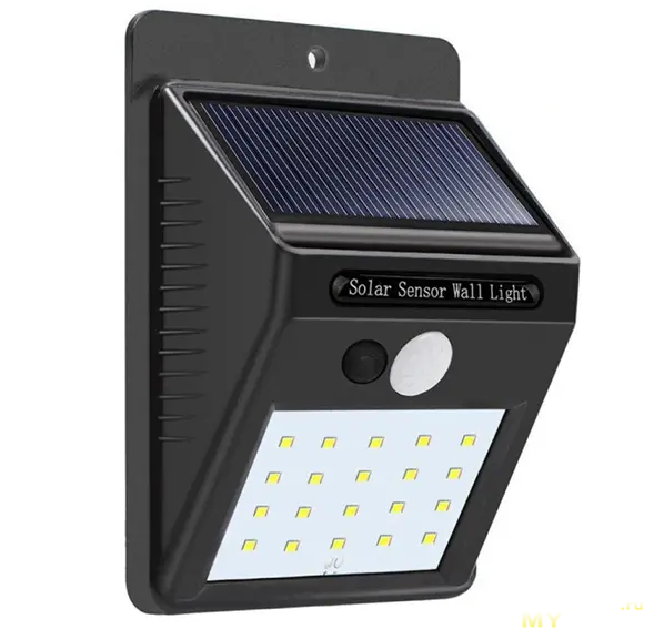 Уличный светильник на солнечной панели 20Led PIR за 7,12$ (c учетом доставки в РФ)