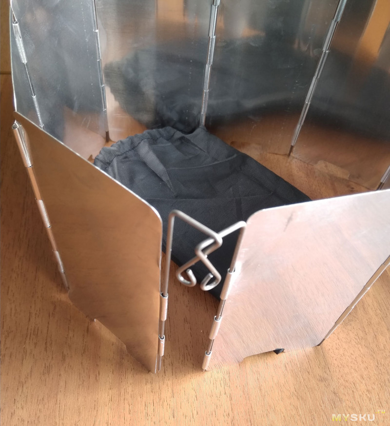 Складной алюминиевый экран (защита переносной газовой печки от ветра)