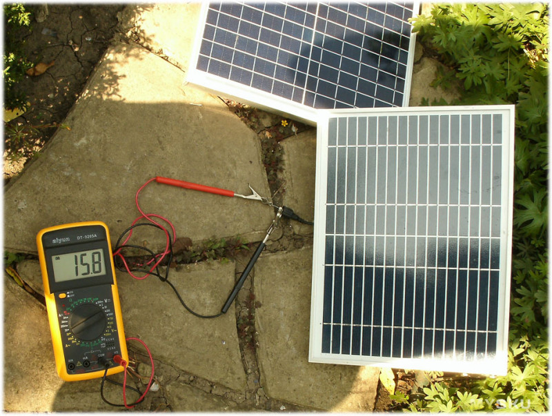 Солнечная батарея (+ контроллер) для доработки питания насоса домашнего водопада